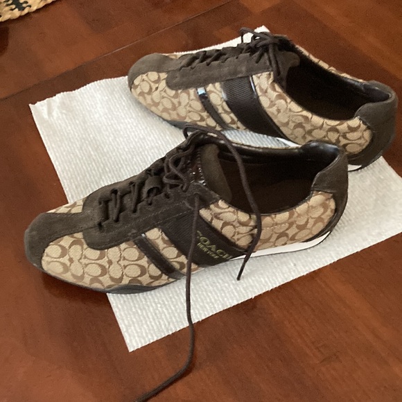 COACH SIGNATURE BROWN REMONNA SNEAKER. SIZE 7.5. WORN TO TRY ON.  NWOT - Picture 6 of 9